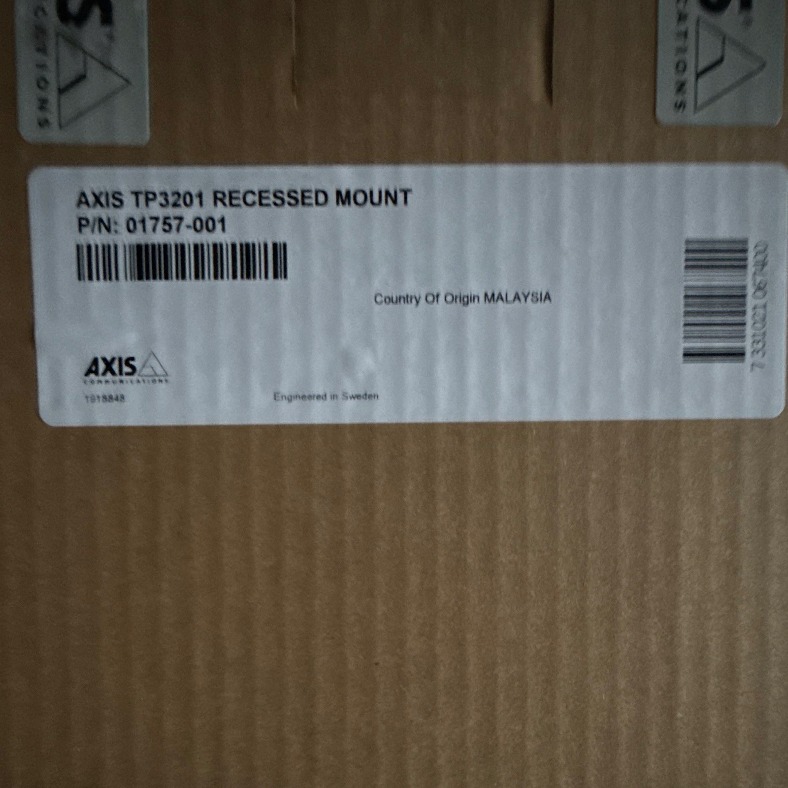 Axis TP3201 Recessed Mount 01757-001