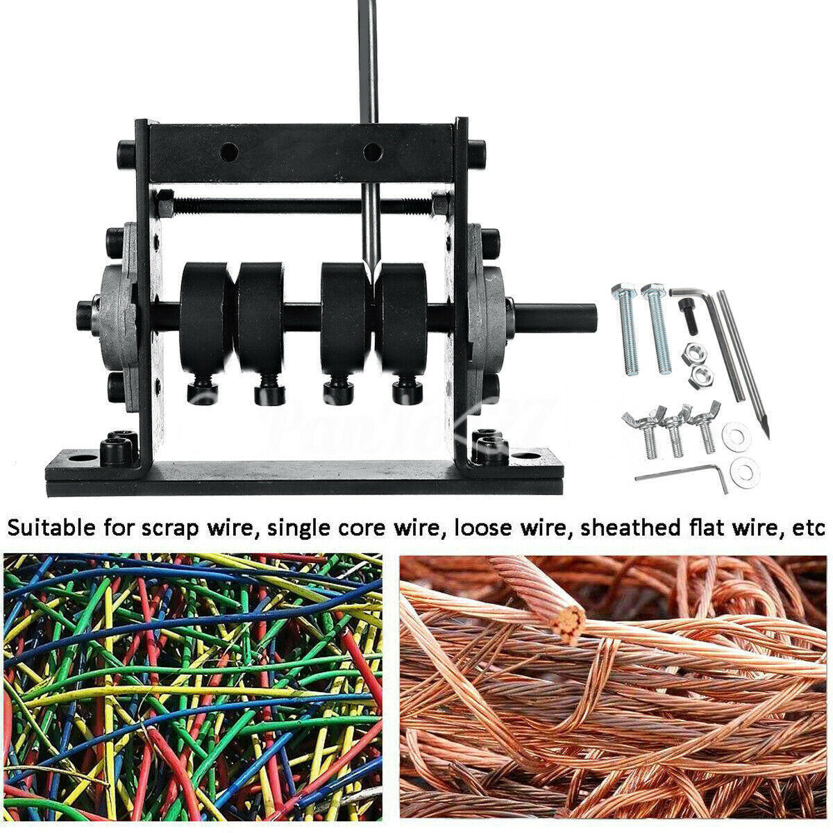 1-30mm Scrap Cable Peeling Stripper Fixture Manual Copper Wire Stripping Machine