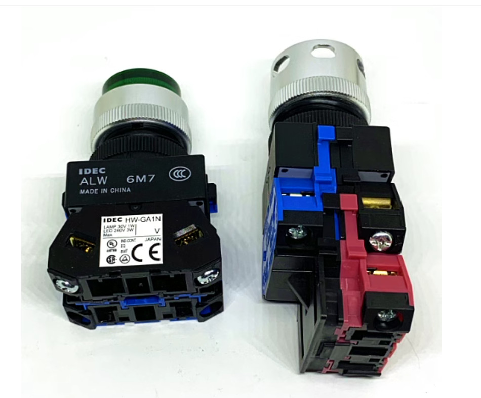 1PC New IDEC Push button switch with light ALW22211DR #LL