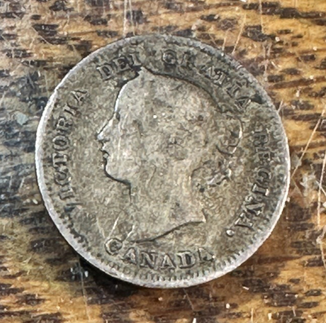 1897 Canada 5 Cents Nice Original VG KM-2 CHRC