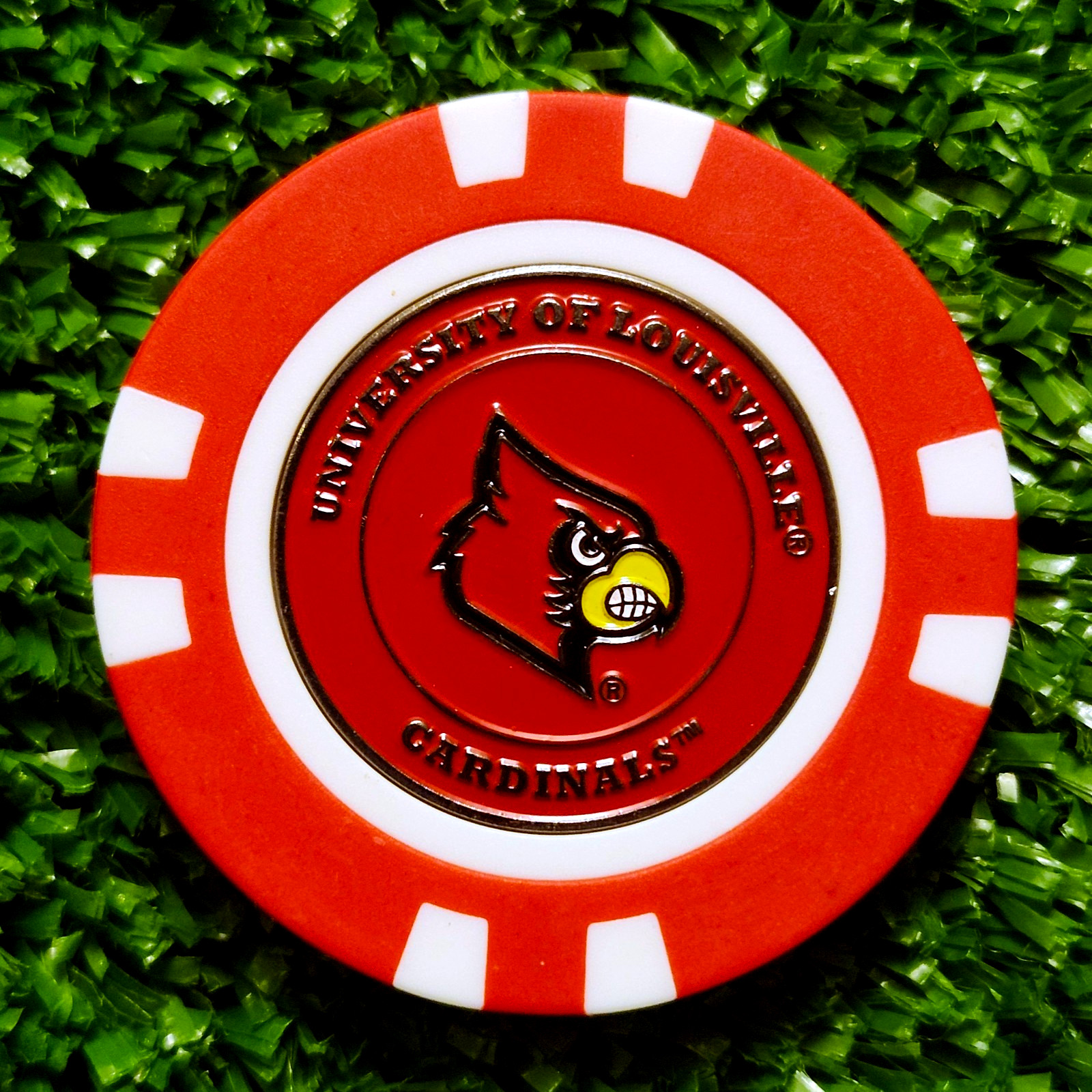 Louisville Cardinals Golf Ball Marker Magnetic Poker Chip New