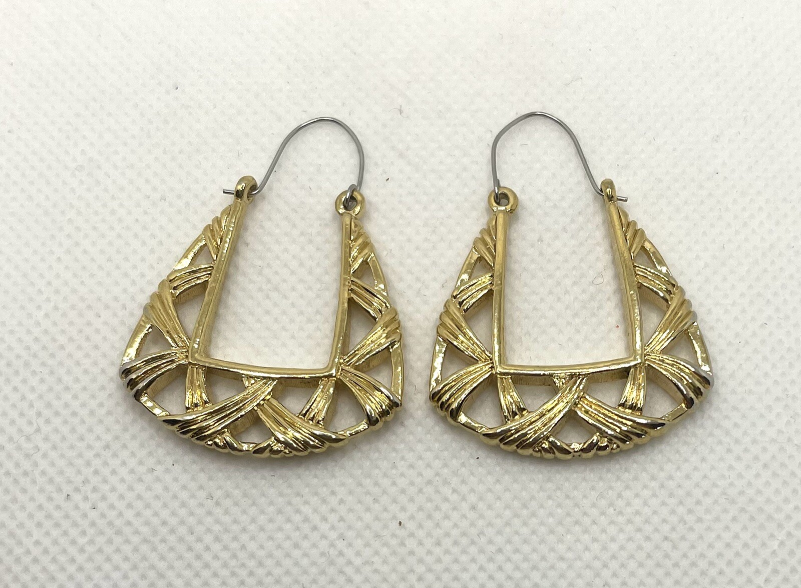Vtg. Goldtone Statement Earrings