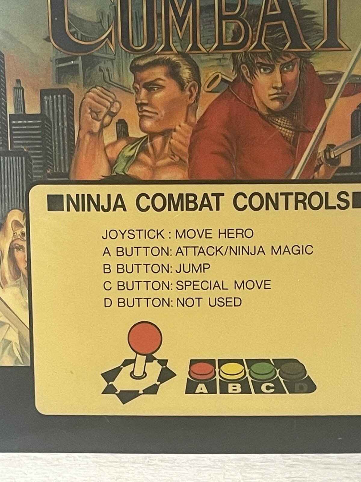Ninja Combat Arcade Replacement Card Vintage Fast Shipping