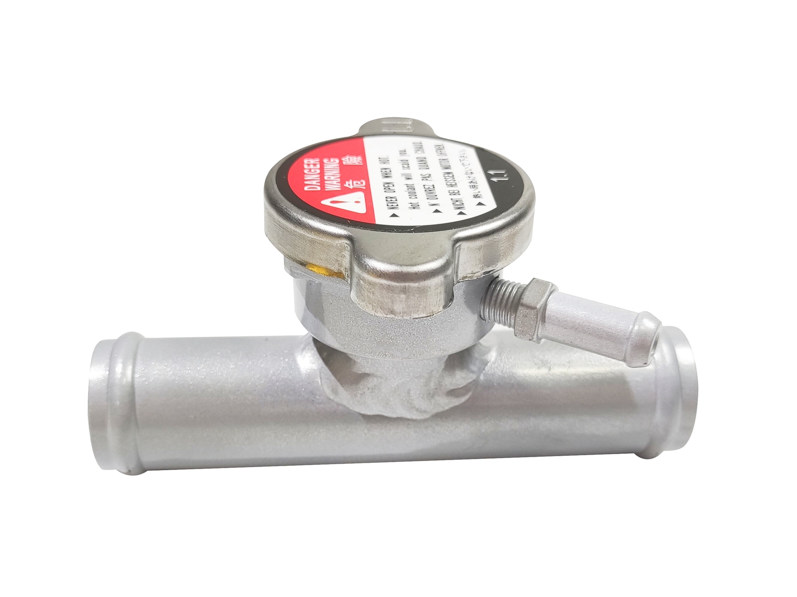 ✅Universal Aluminum Radiator Inline Filler Neck 1" 25mm OD Hose Pipe W/ 1.1 Cap