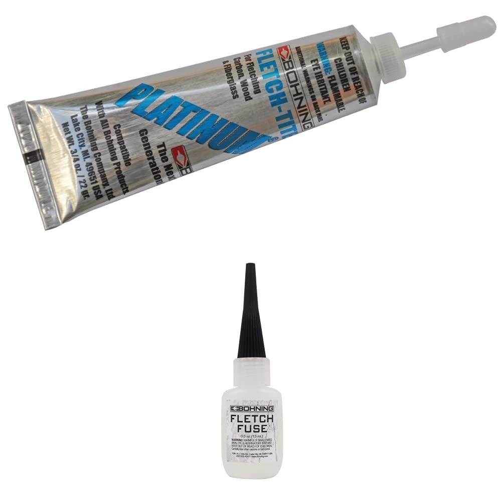 Bohning Platinum Fletch Tite 3/4oz & 0.75 fluid ounces, Silver