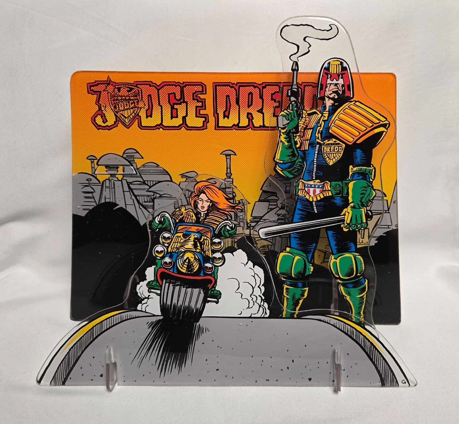 NOS Judge Dredd Pinball Promo Plastic Topper