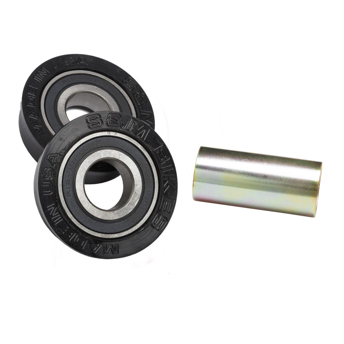 S&M BMX Bike 19mm x USA black RETRO bottom bracket KIT FIT old new school USA BB