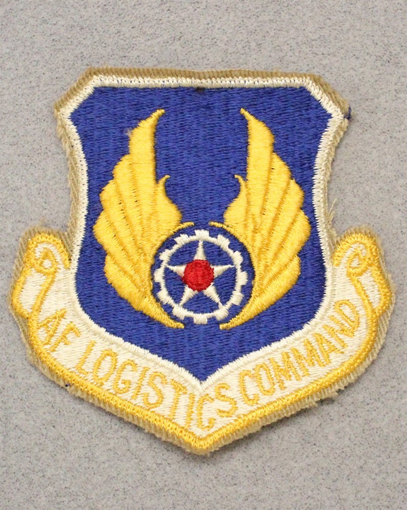 USAF Air Force Patch 108: AF Logistics Command, yellow motto - 3"