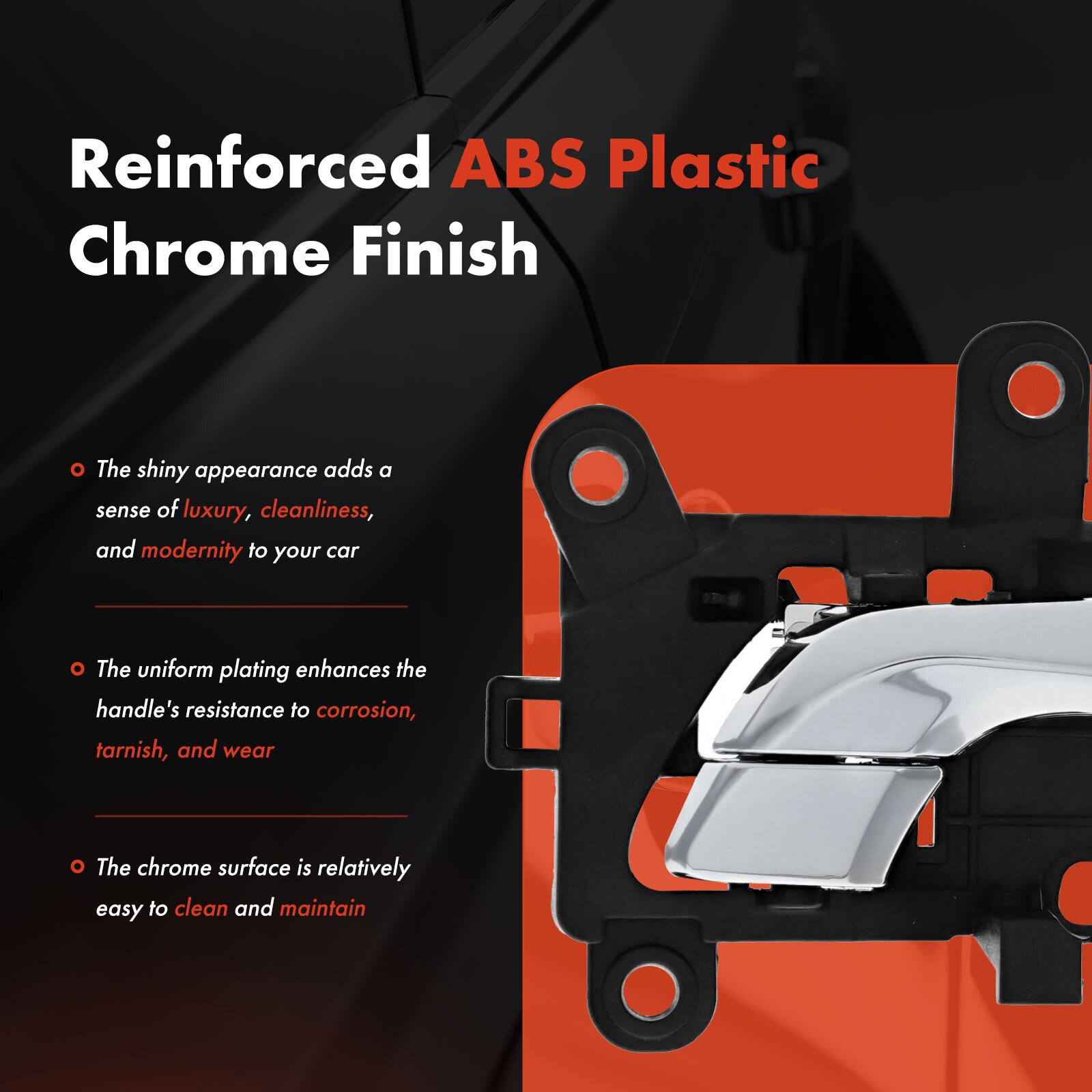 Front Driver Left Side Silver Interior Door Handle for Hyundai Accent 2018-2022