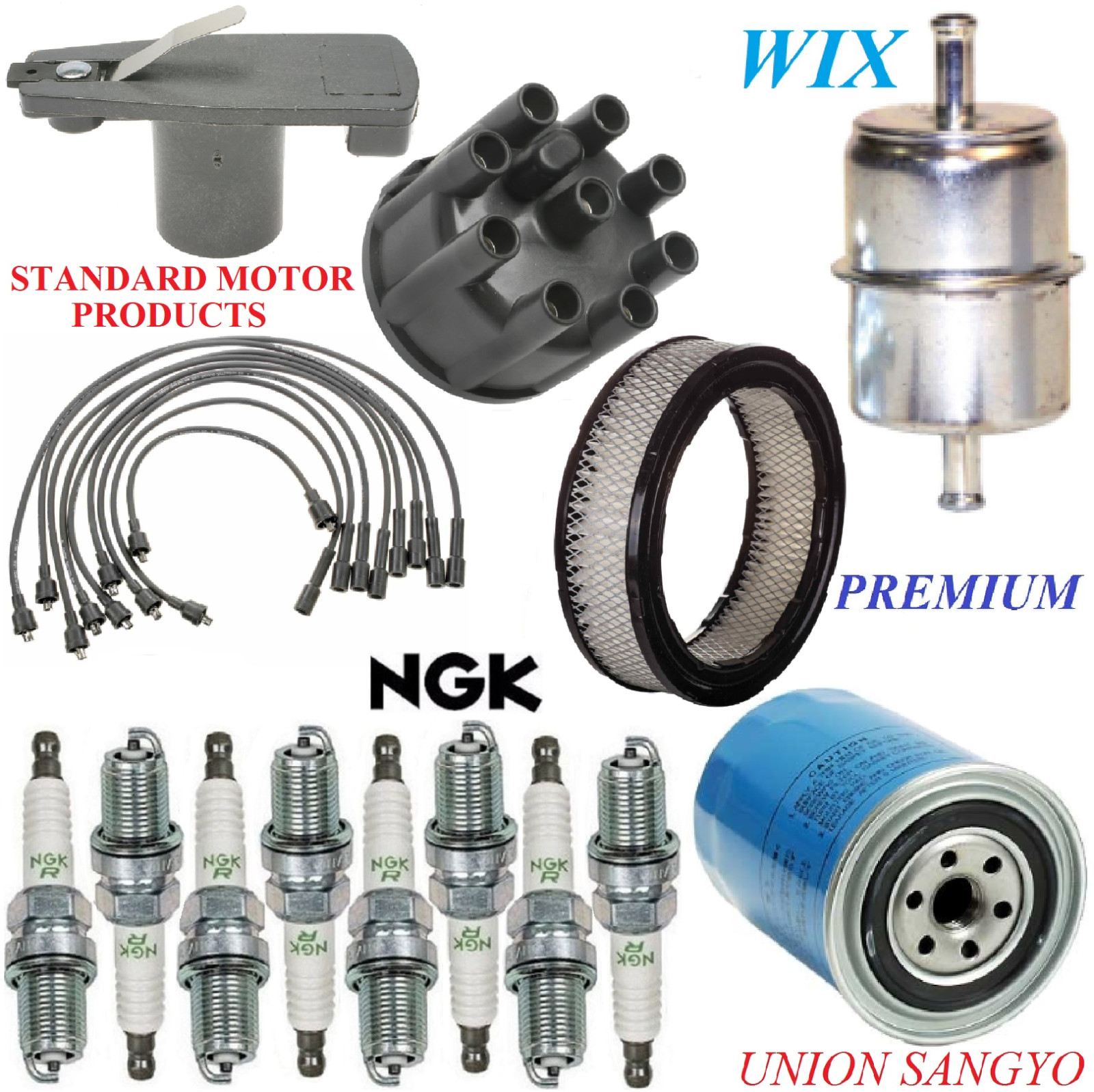 Tune Up Kit Filters Cap Wire Plugs For DODGE CHARGER V8 5.2L Metal In-Line 71-72