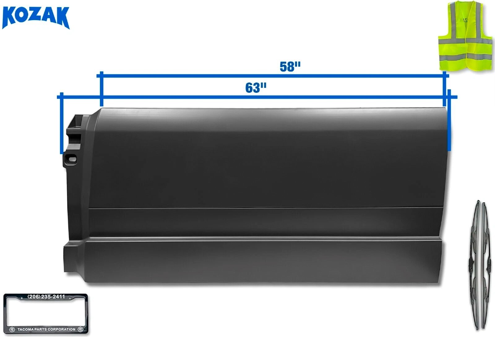 Chassis Middle Fairing Panel Left Side Compatible with Volvo VNL 2018+ 740, 860