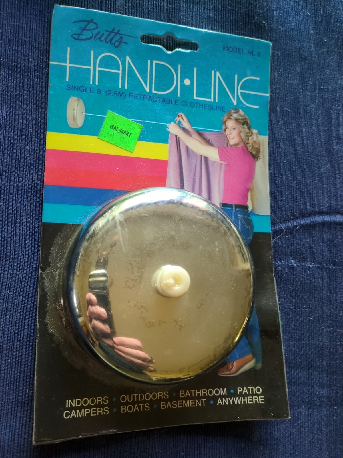 Vtg New Unopened BUTTS BRAND HANDI-LINE RETRACTABLE CLOTHES LINE For Camping RV