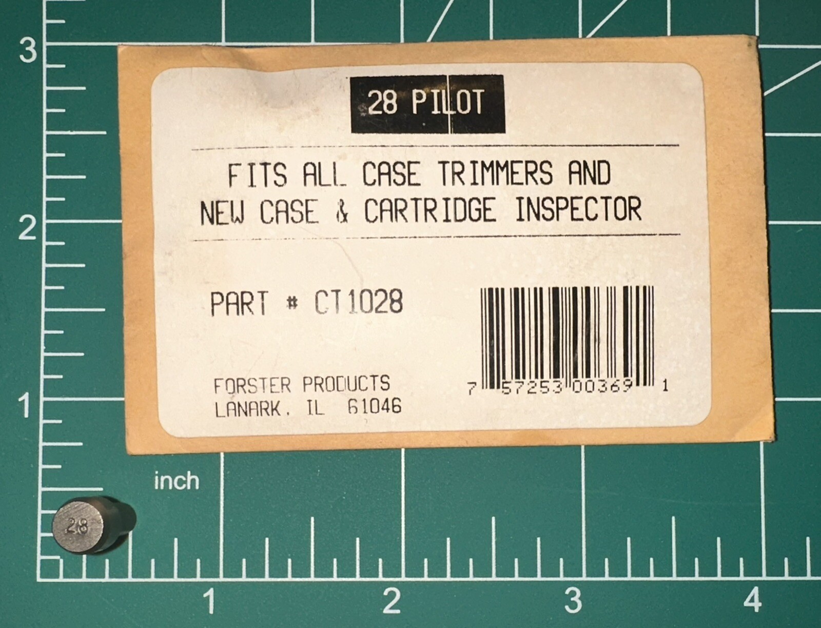 Forster - #28 PILOT fits ‘All Case Trimmers And New Case & Cartridge Inspector’