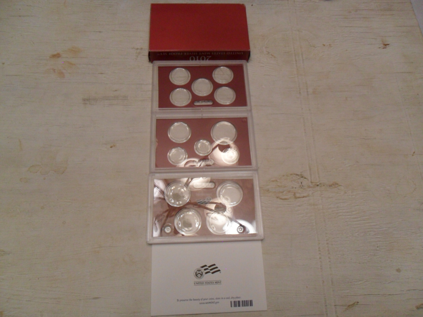 2010 *SILVER* Proof Set Box and Lenses ONLY