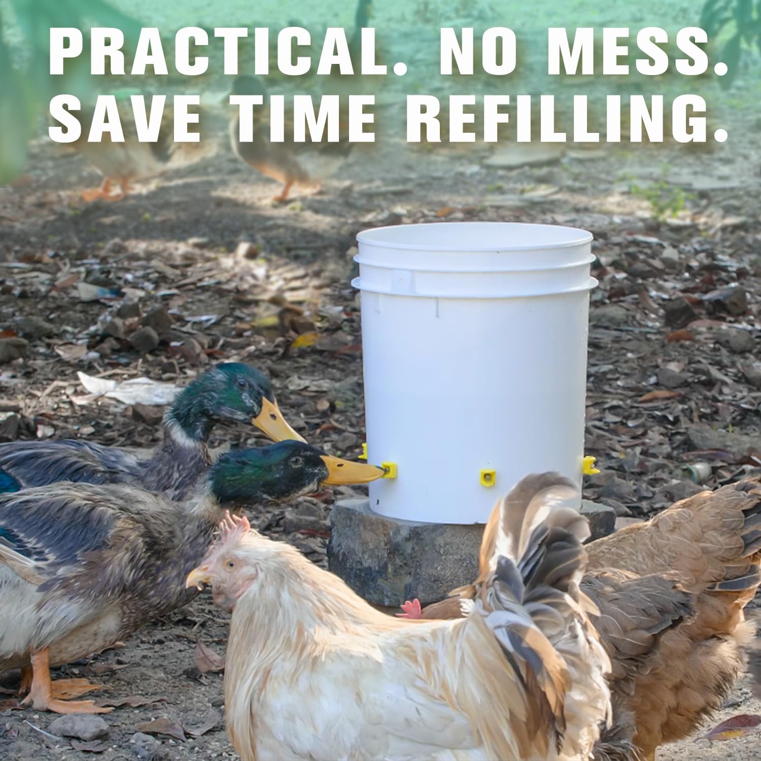 Chicken Waterer Nipples Horizontal Side Mount Anti-Leak Automatic Water System