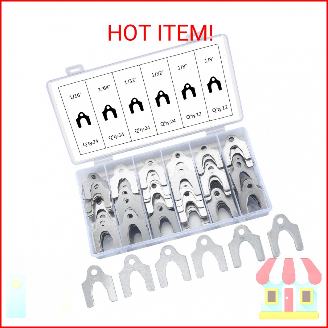 150 Pcs Auto Alignment Body Shims, Car Alignment Shims Spacers Assortment Kit -
