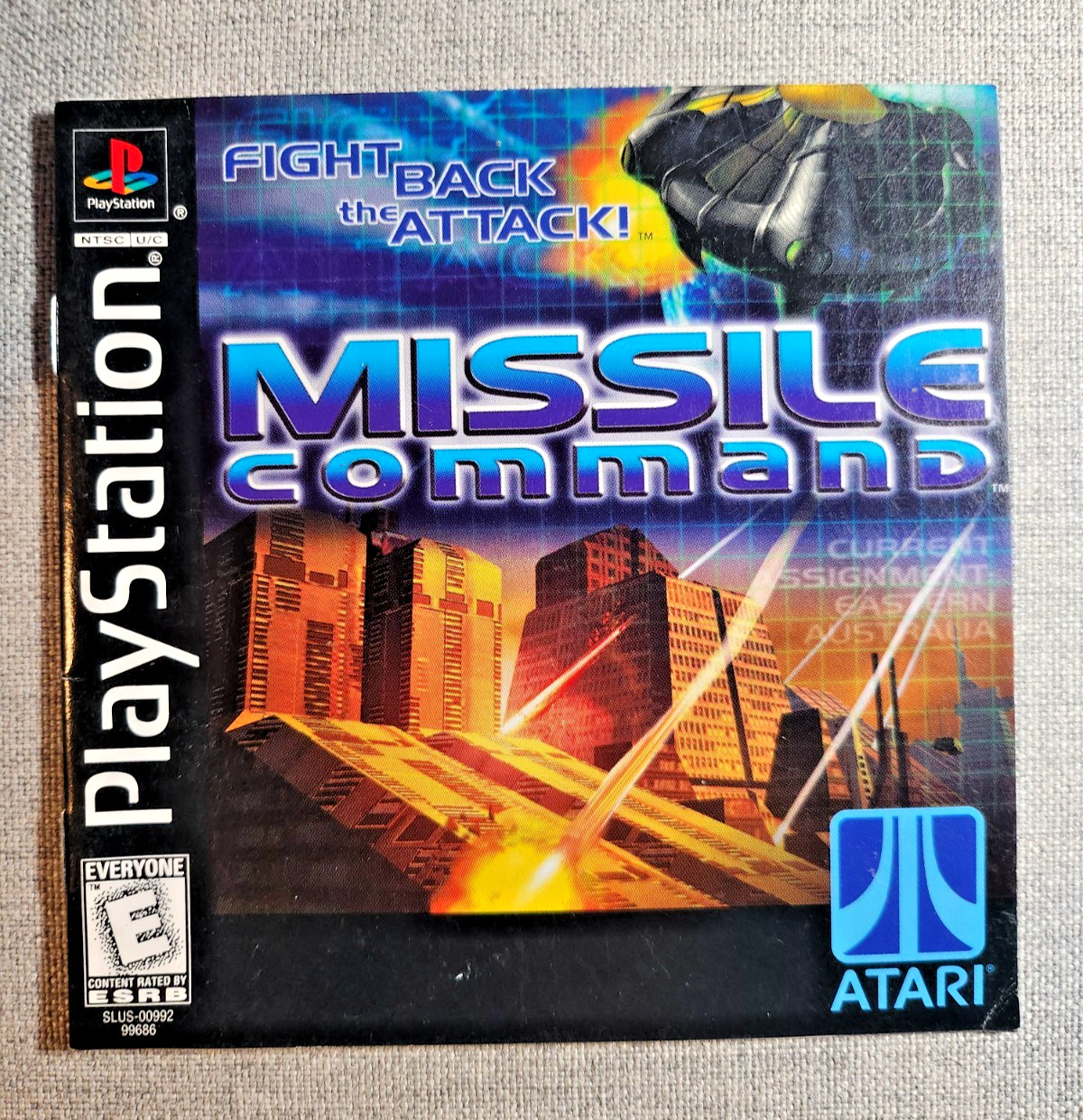 Missile Command Instruction Booklet - Manual Only - PlayStation (PS One)
