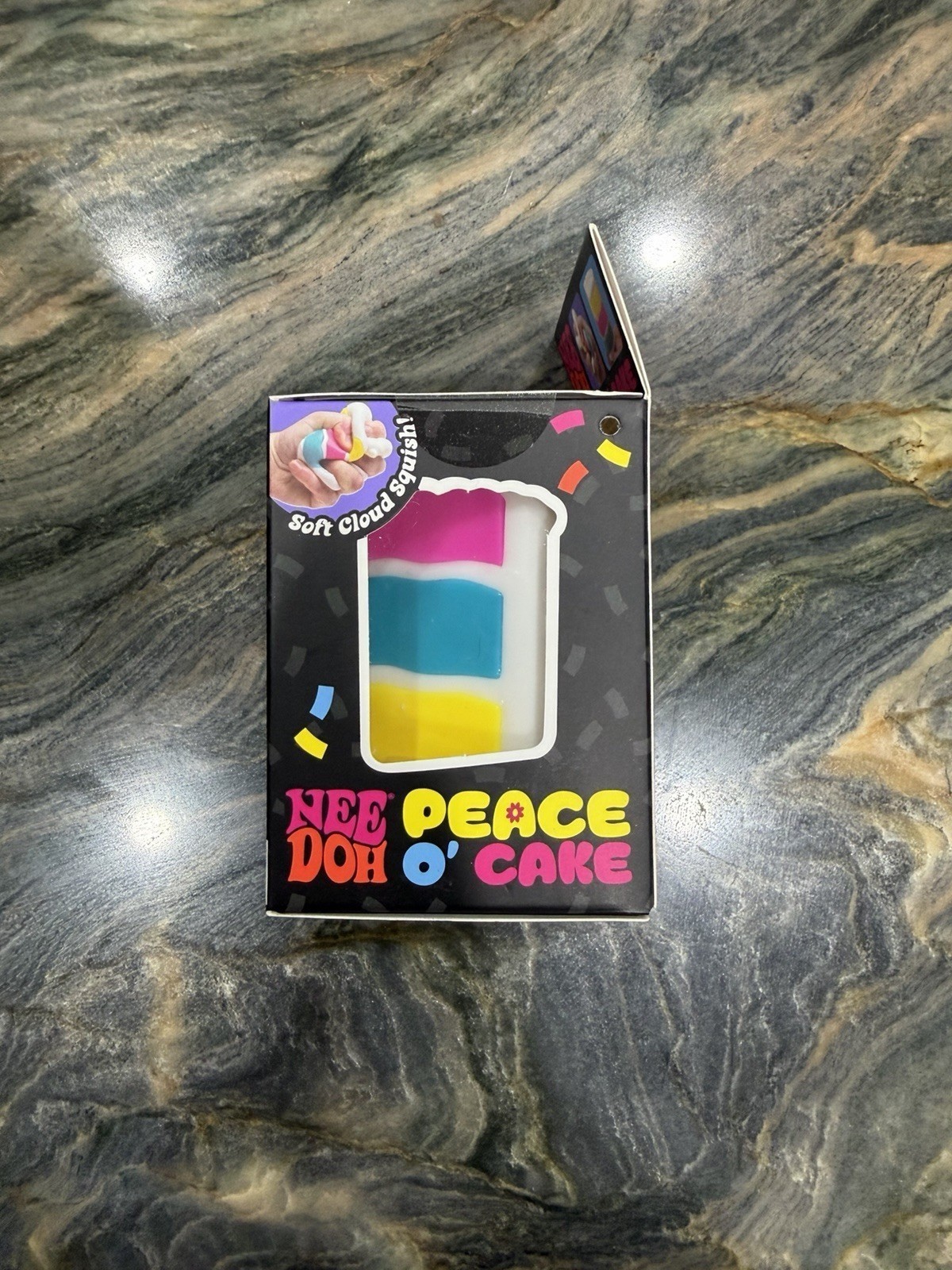 NeeDoh Peace Cake Squeeze Toy, Stress Relief Sensory Squeeze Ball For Kids Adult