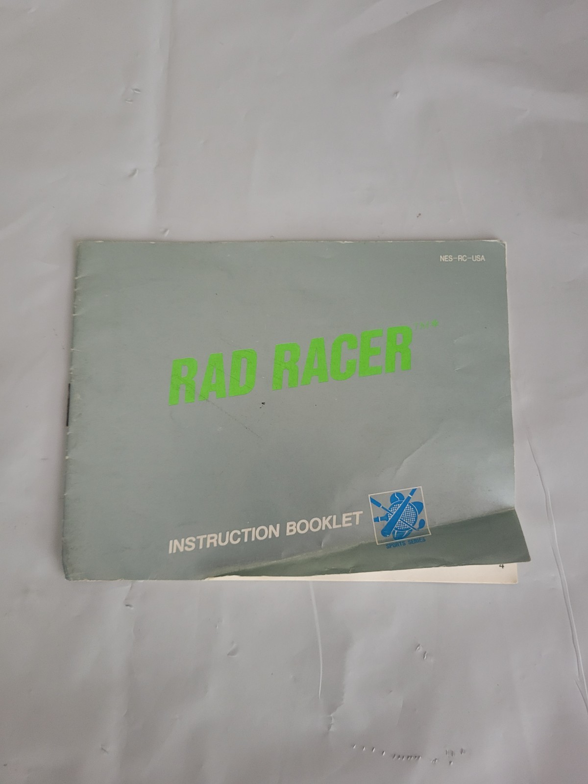 Nintwnso NES Manual Only Rad Racer A