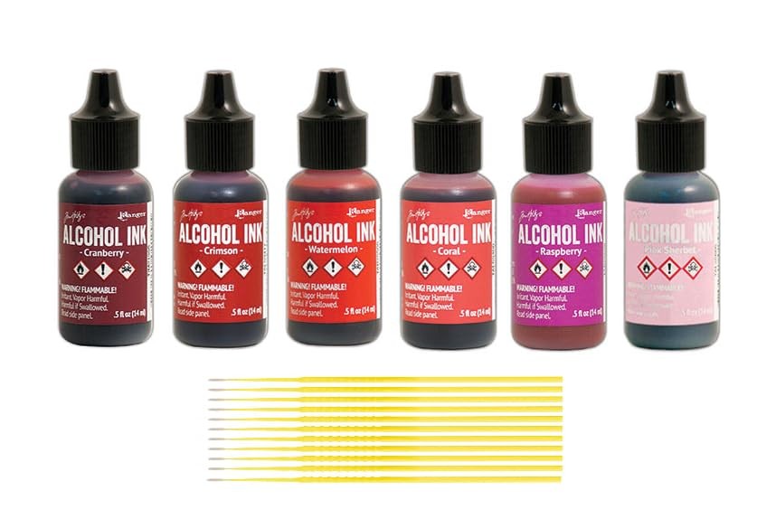 Ranger Alcohol Inks Set Bundles - 6 Bottles of Tim Holtz Alcohol Inks with