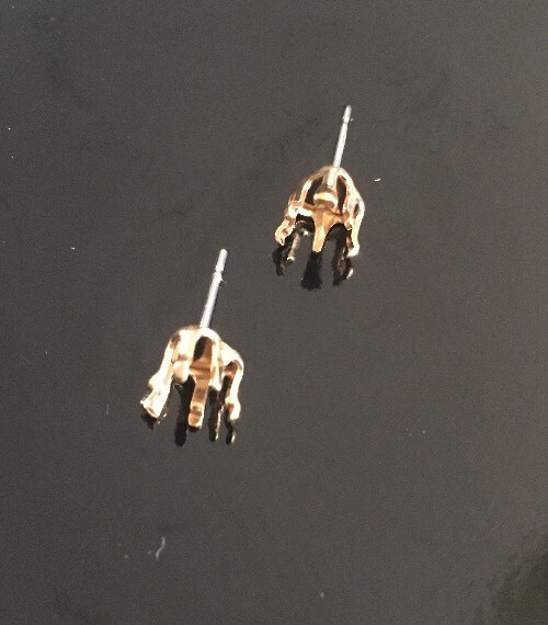 Earring Post Findings Gold Tone 10 Pairs -20 pcs - heart Shape 6x6
