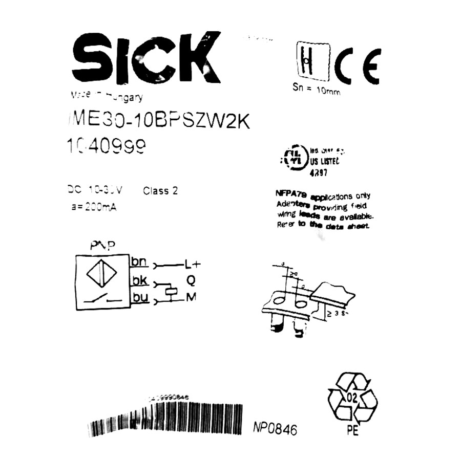 SICK IME30-10BPSZW2K Inductive proximity sensors ,PNP,New✦Kd