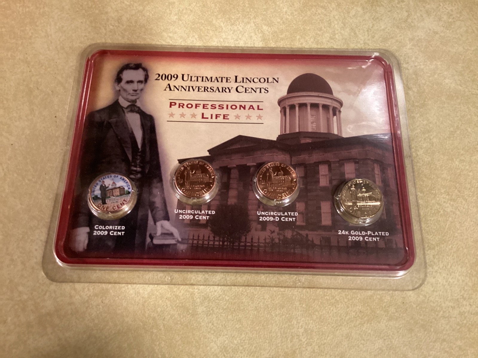 2009 Ultimate Lincoln Anniversary Cents Professional Life 4-Coin Set