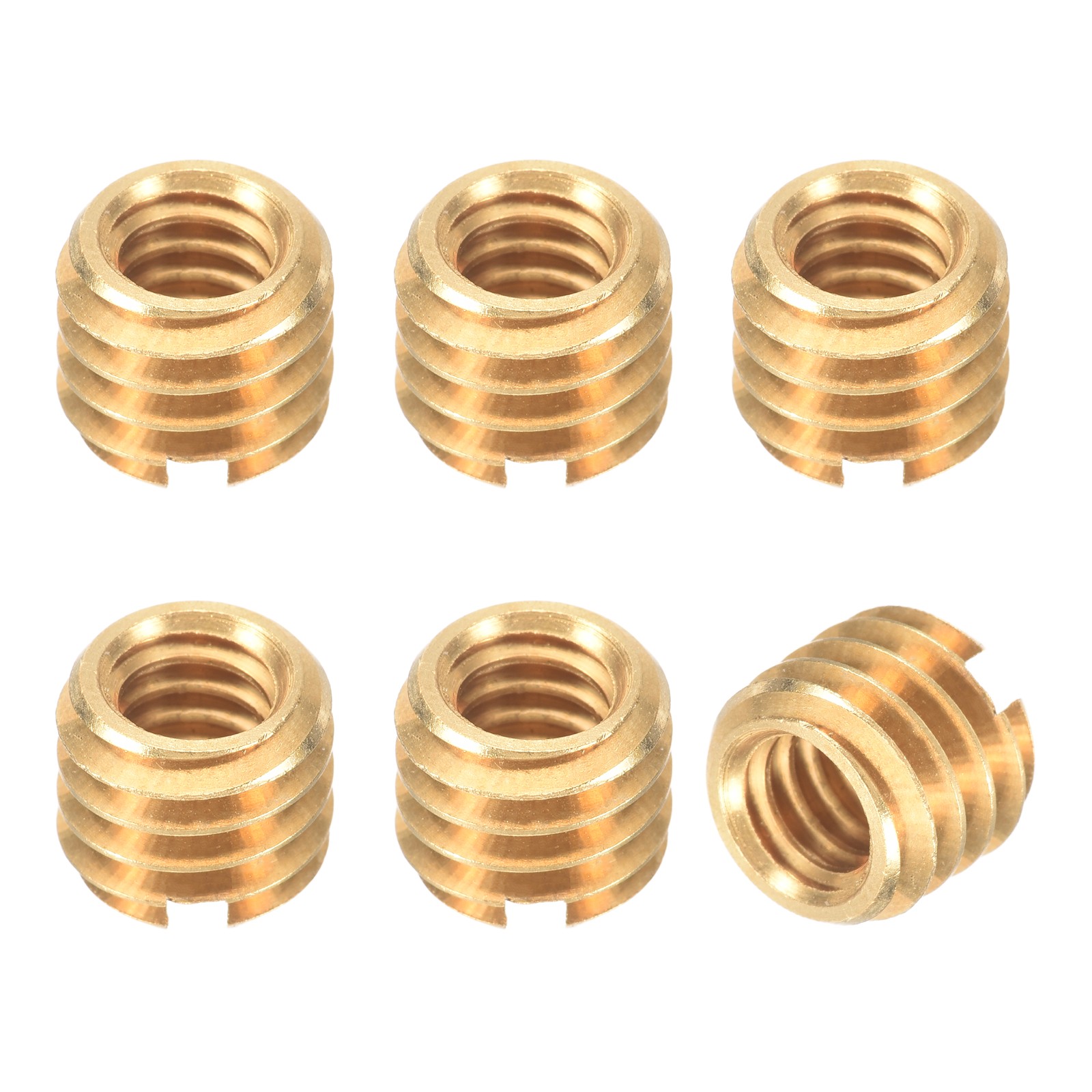 6PCS 1/4"-20Female to 3/8"-16Female 0.37 x 0.31Inch Brass Screw Adapters