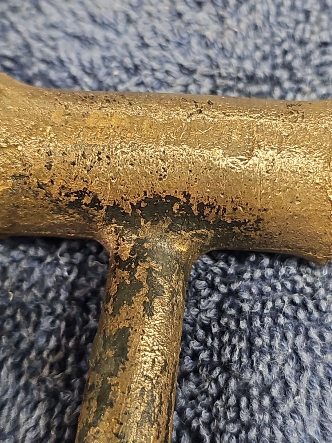 VINTAGE COPPER Hammer W Rare Copper HANDLE TOOl No Spark
