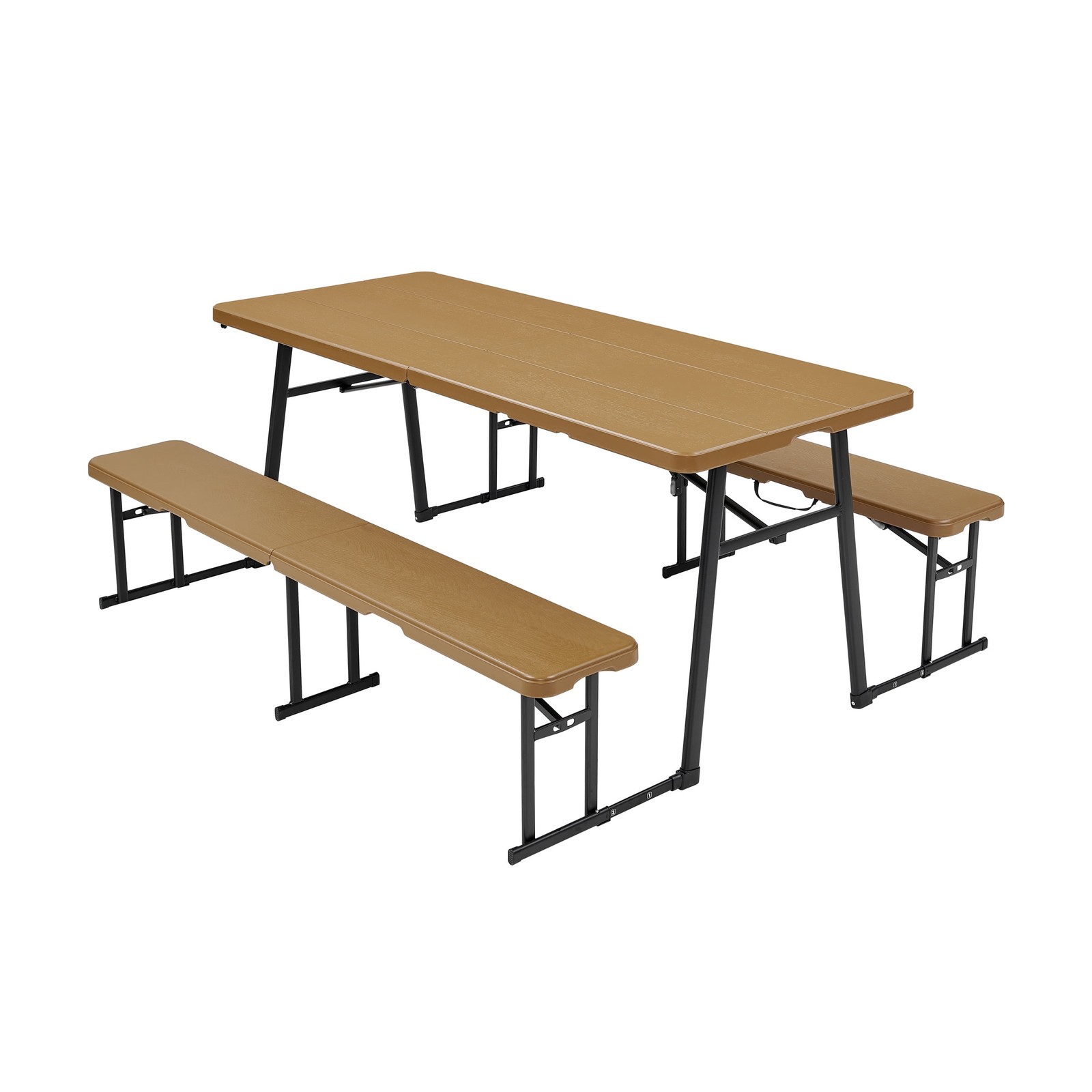 Living & More MSF5362500861DB 3-Piece Picnic Table Set, 6 Foot Polyethylene
