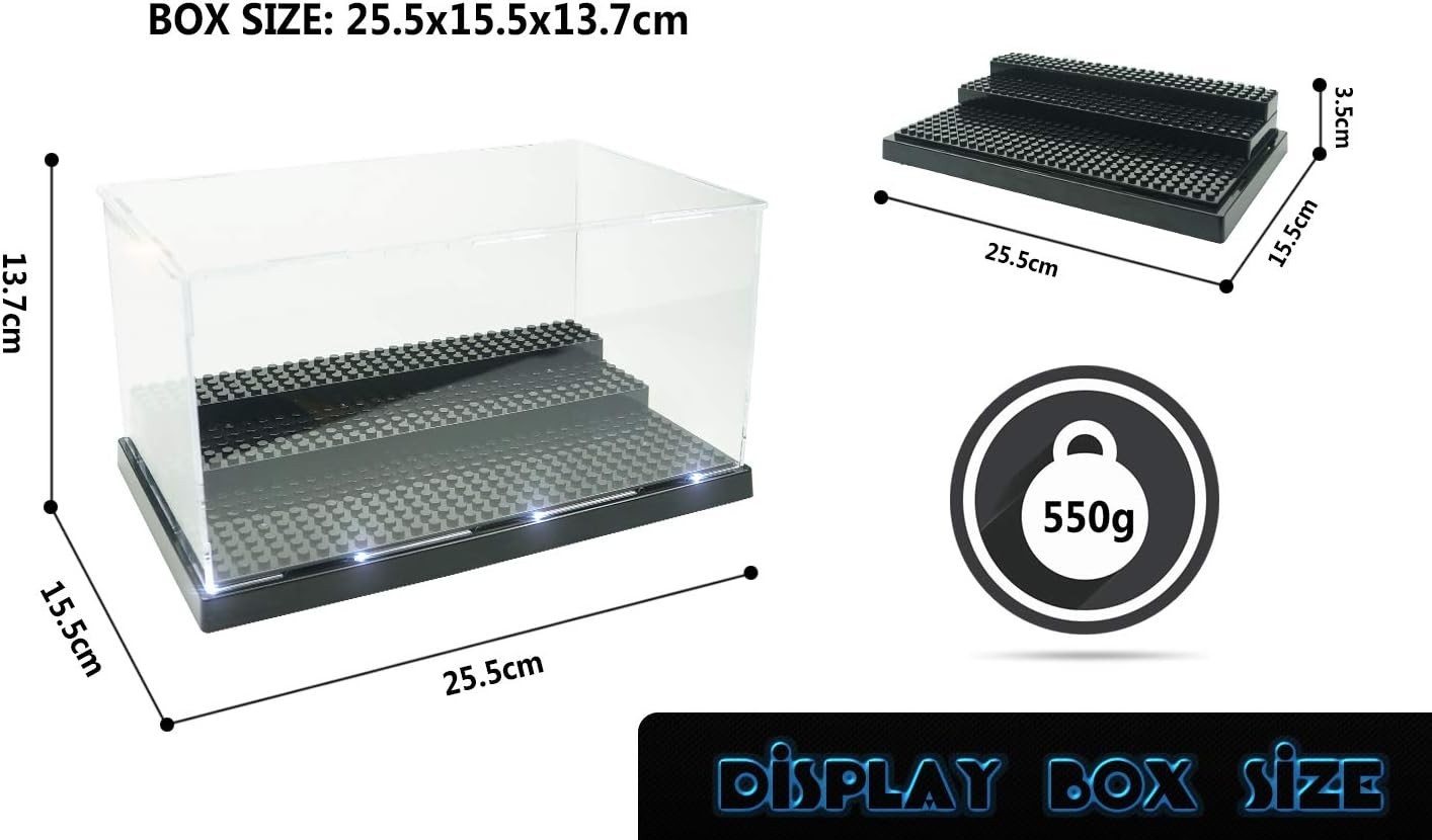 Display Case for Minifigure Action Figures Blocks, Display Box Storage for Lego