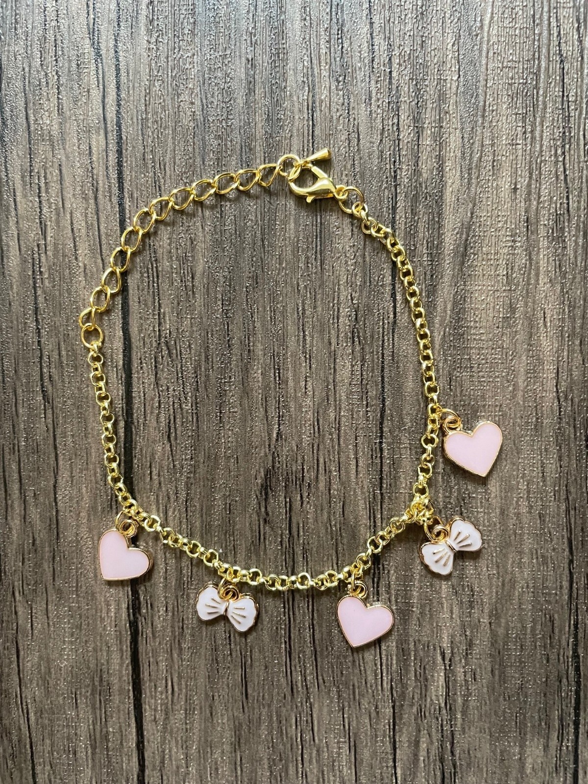 Handmade 4- Piece Love Charm Bracelet Set
