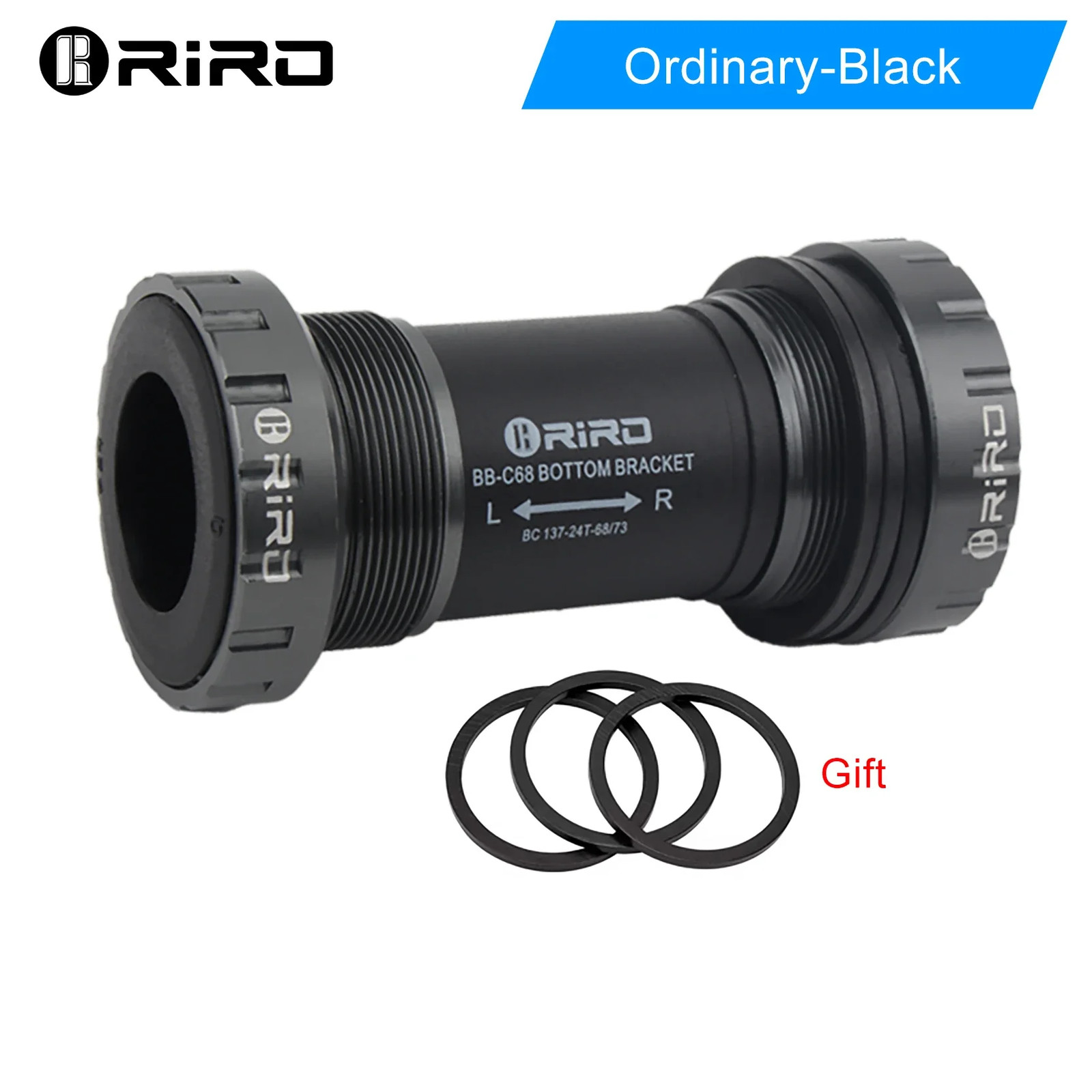 RIRO Bicycle Ceramic Bottom Bracket BB68/BB92 68/73MM Threaded BB MTB Sealed Bea