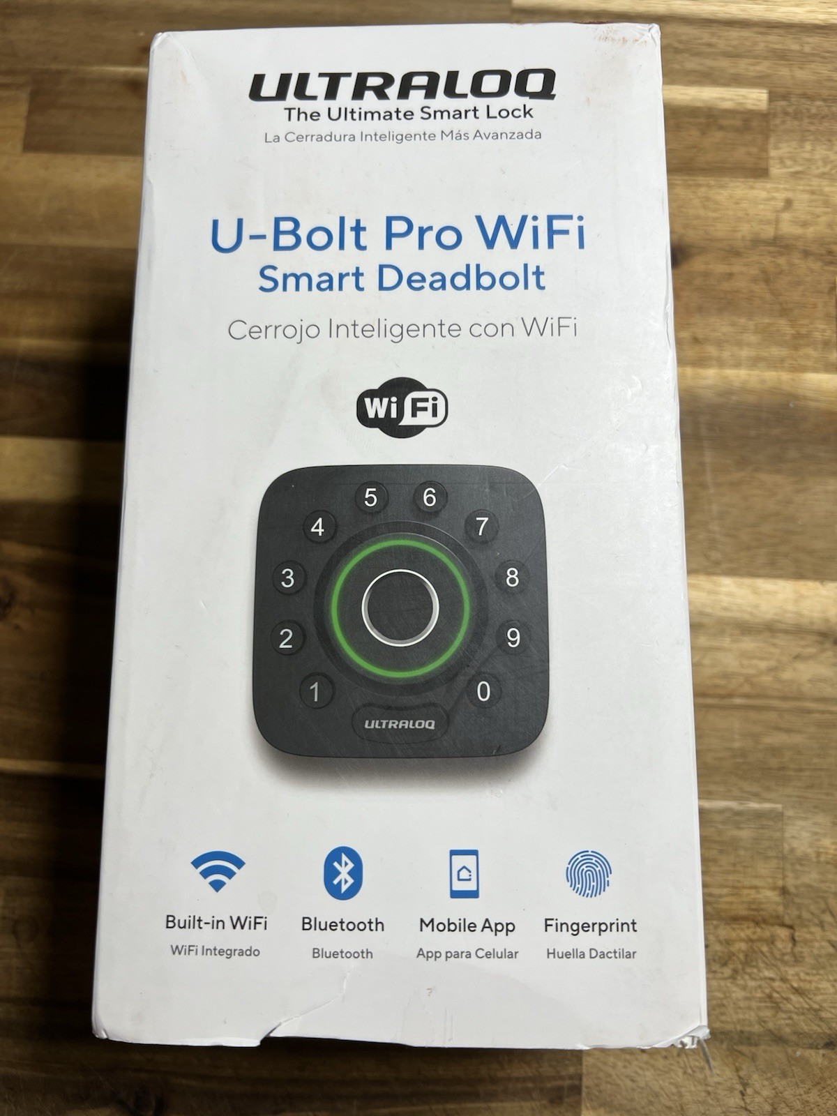 ULTRALOQ FINGE Bluetooth + Built-in WiFi + Door Sensor, Black with Satin Nickel