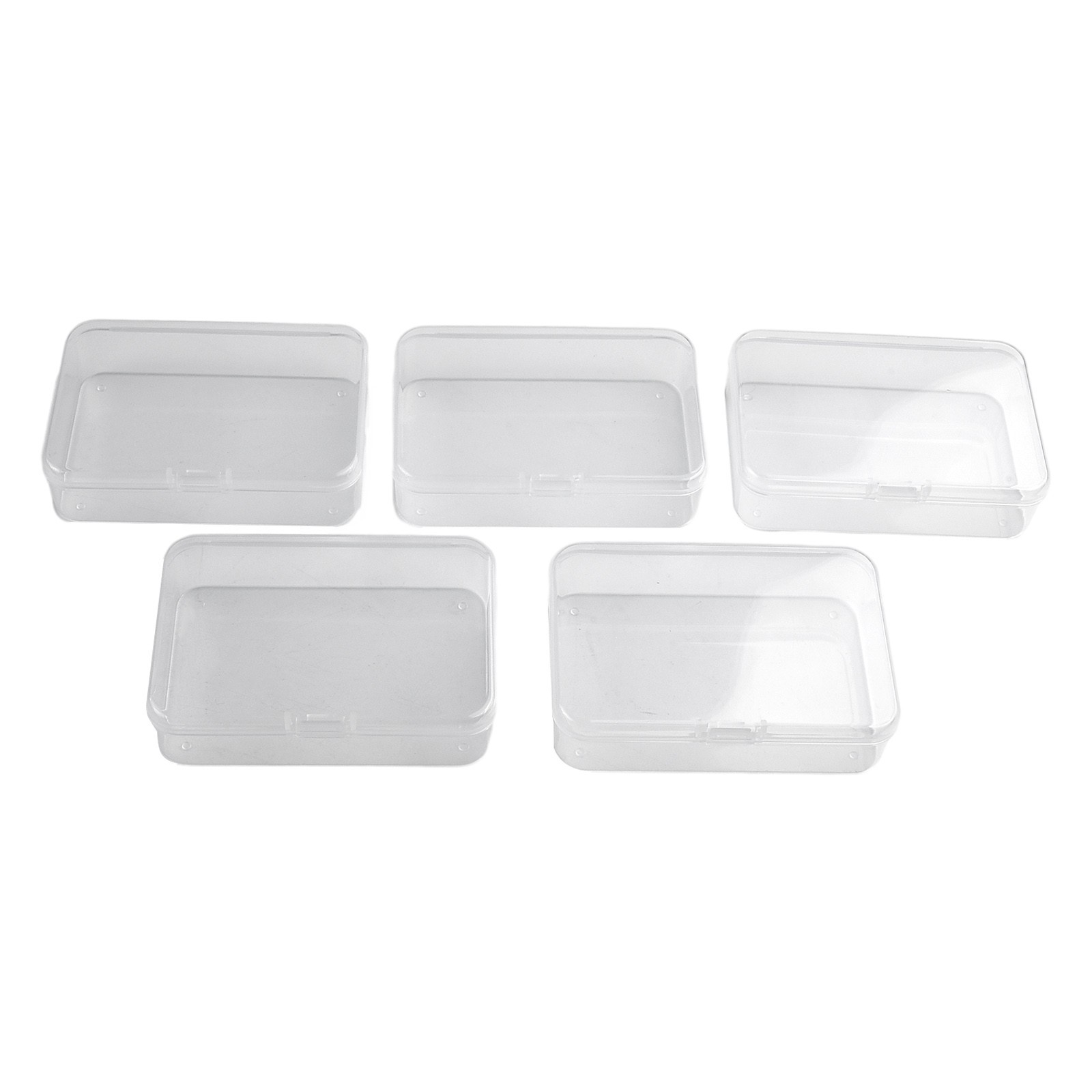 5pc Clear Plastic Storage Box Playing Cards Case Jewelry Beads Card Holder Boxes