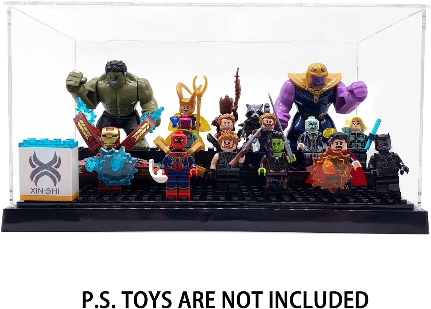Display Case for Minifigure Action Figures Blocks, Display Box Storage for Lego
