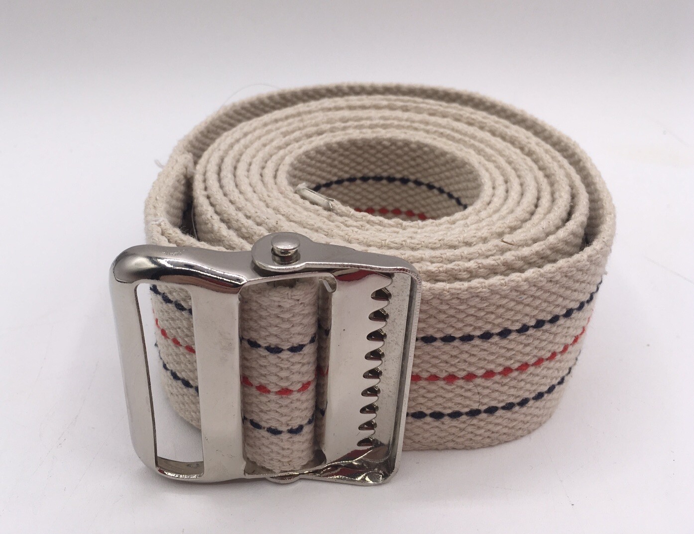 Medline MDT828203XL Transfer Gait Belt, 72” Metal Buckle, Beige, New Washable