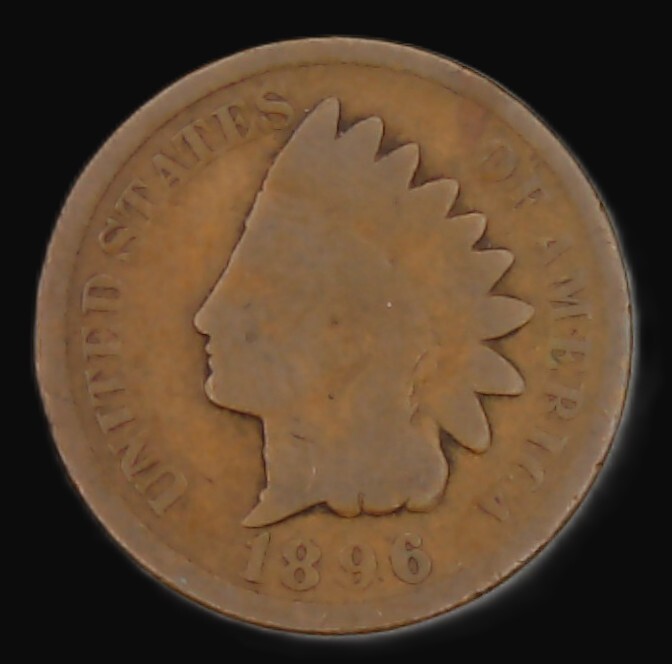 Indian Head Penny 1896 - US Coin - Circulated Condition