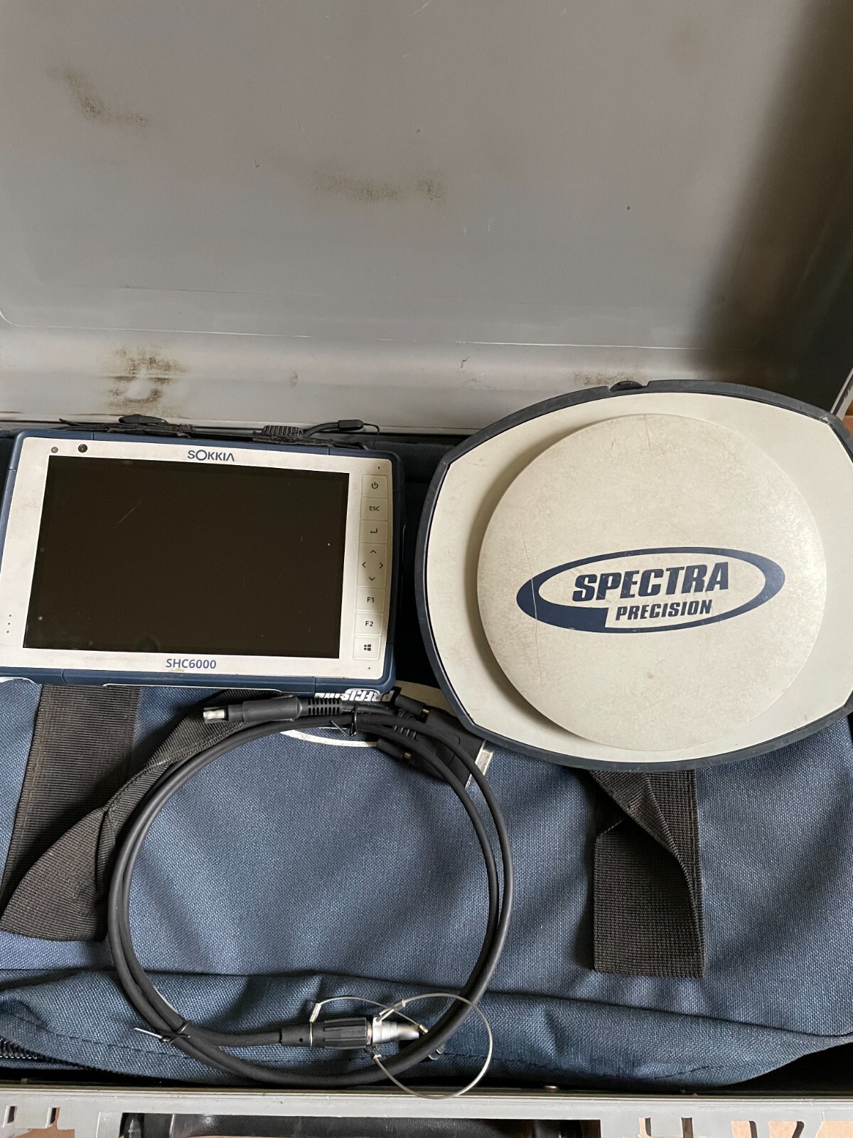 Spectra Precision Dual SP80 UHF Base/Rover Receiver Kit w/ SOKKIA SHC6000
