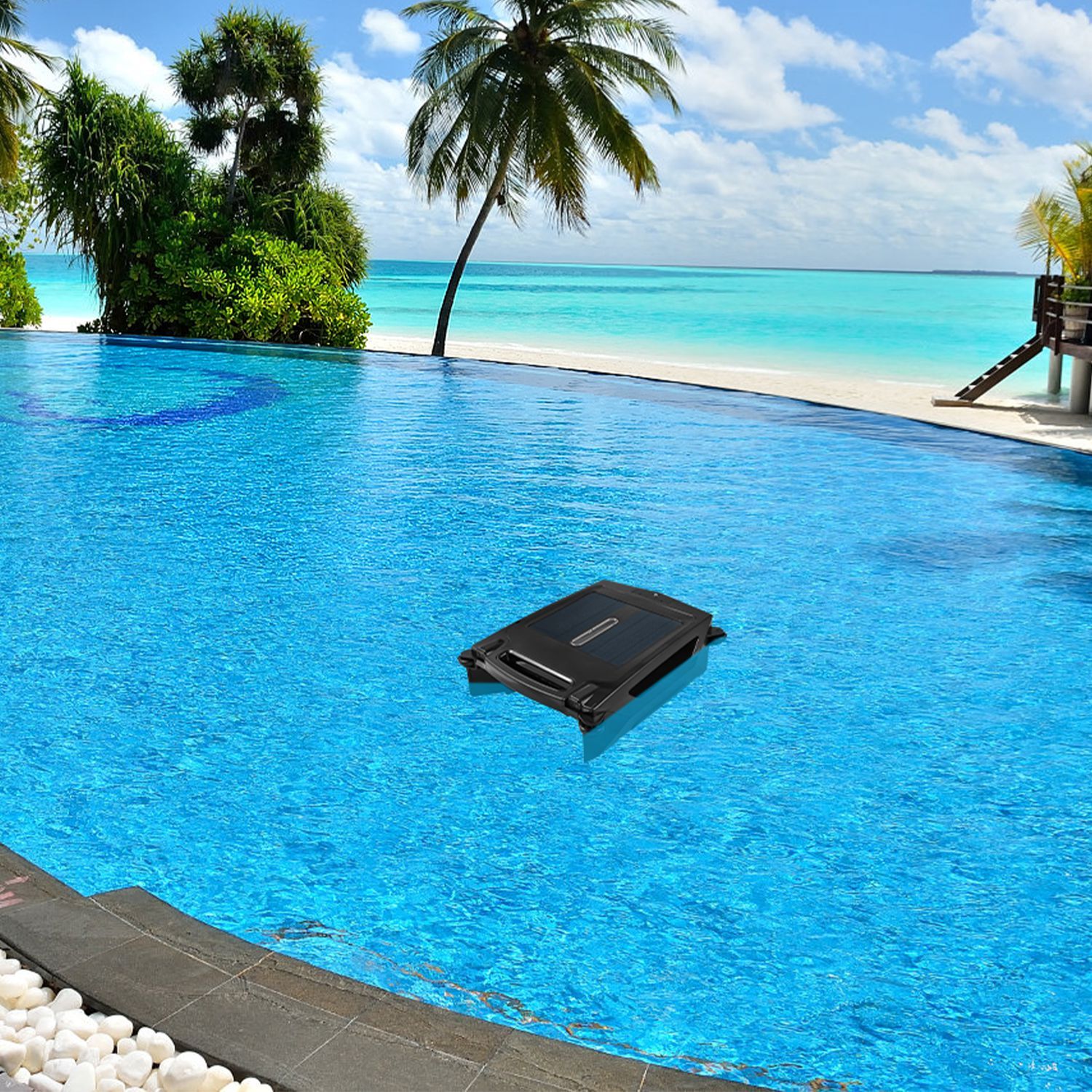 Automatic Robotic Pool Surface Skimmer w/ Powerful Cleaning System APP Control