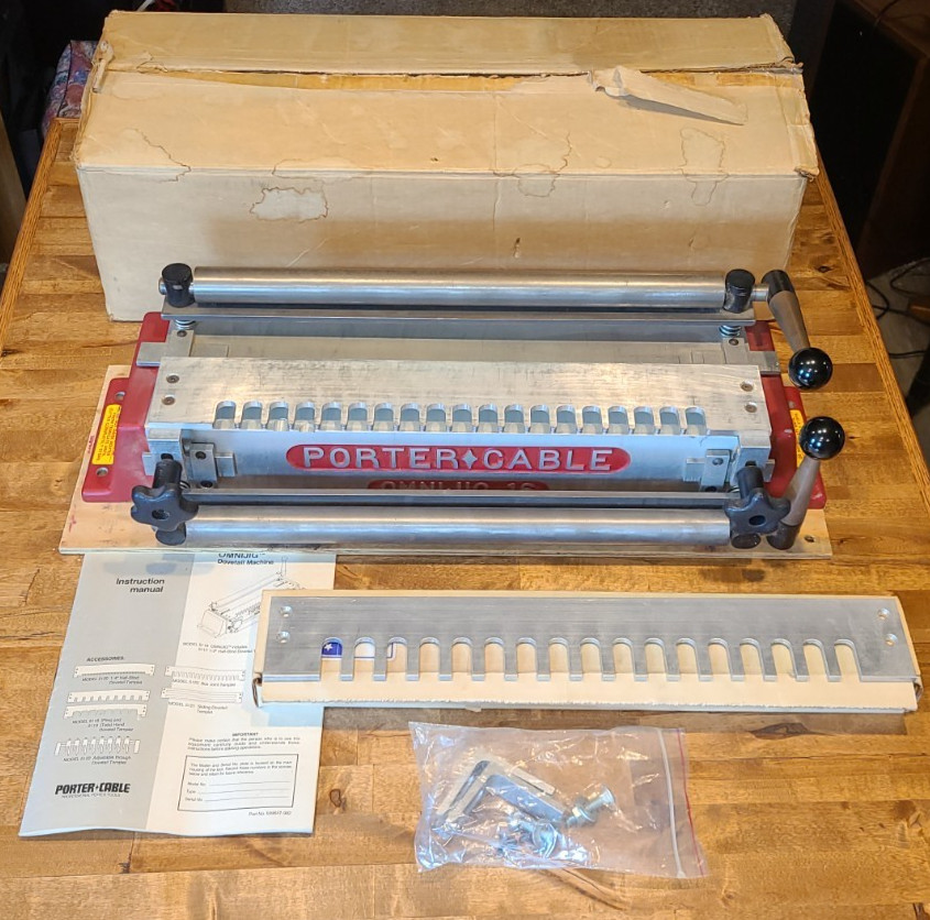 Porter Cable 5116 OmniJig 16" Router Dovetail Jig w/ Box Joint Template no. 5123