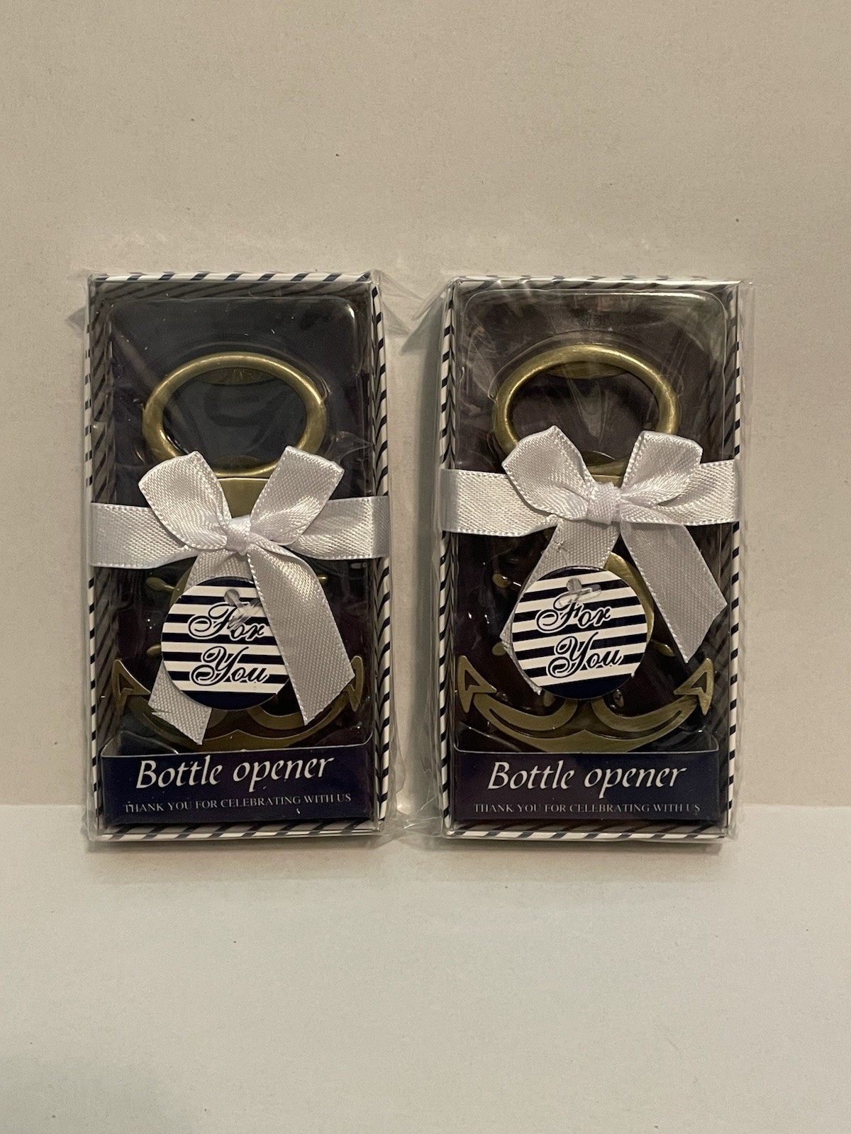 2 Nautical Themed Anchor & Wheel Bottle Openers