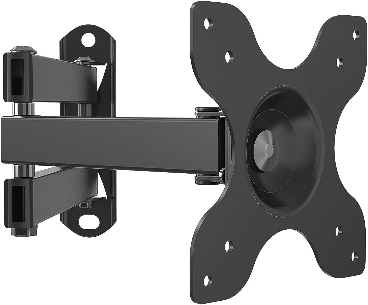 WALI TV Wall Mount Articulating LCD Monitor Full Motion 15 inch 1 Pack, Black