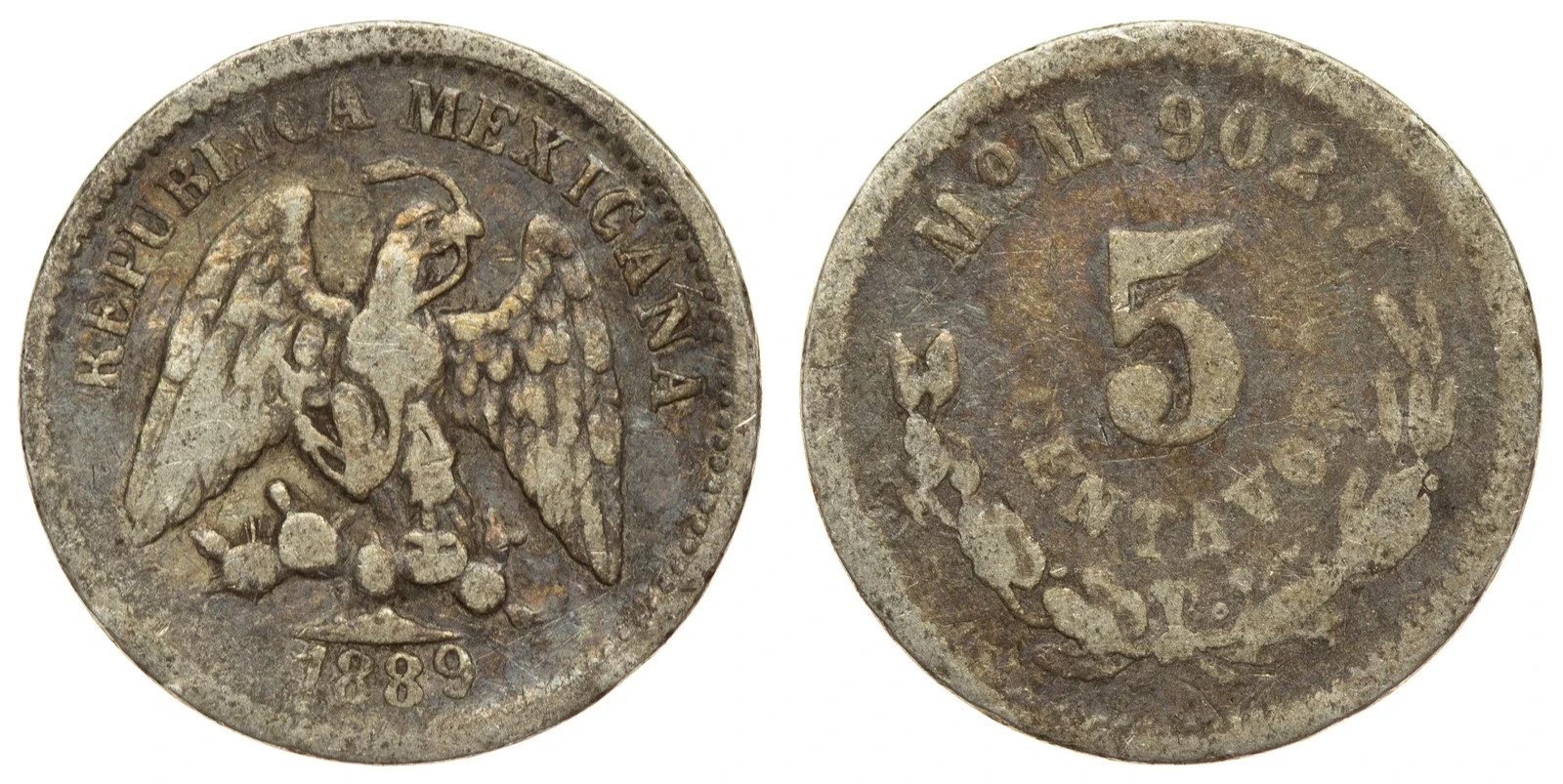 Mexico - 5 Centavos 1889 - Silver