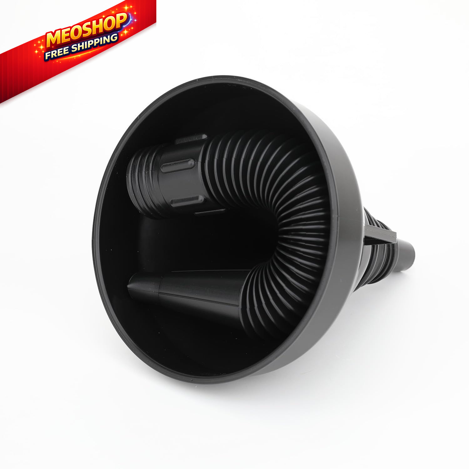 3 Pack Automotive Oil Funnel Set, Wide Mouth Fuel Funnels Black, Orange, Red