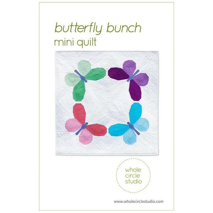 WHOLE CIRCLE STUDIO - BUTTERFLY BUNCH MINI QUILT - 32" X 32"