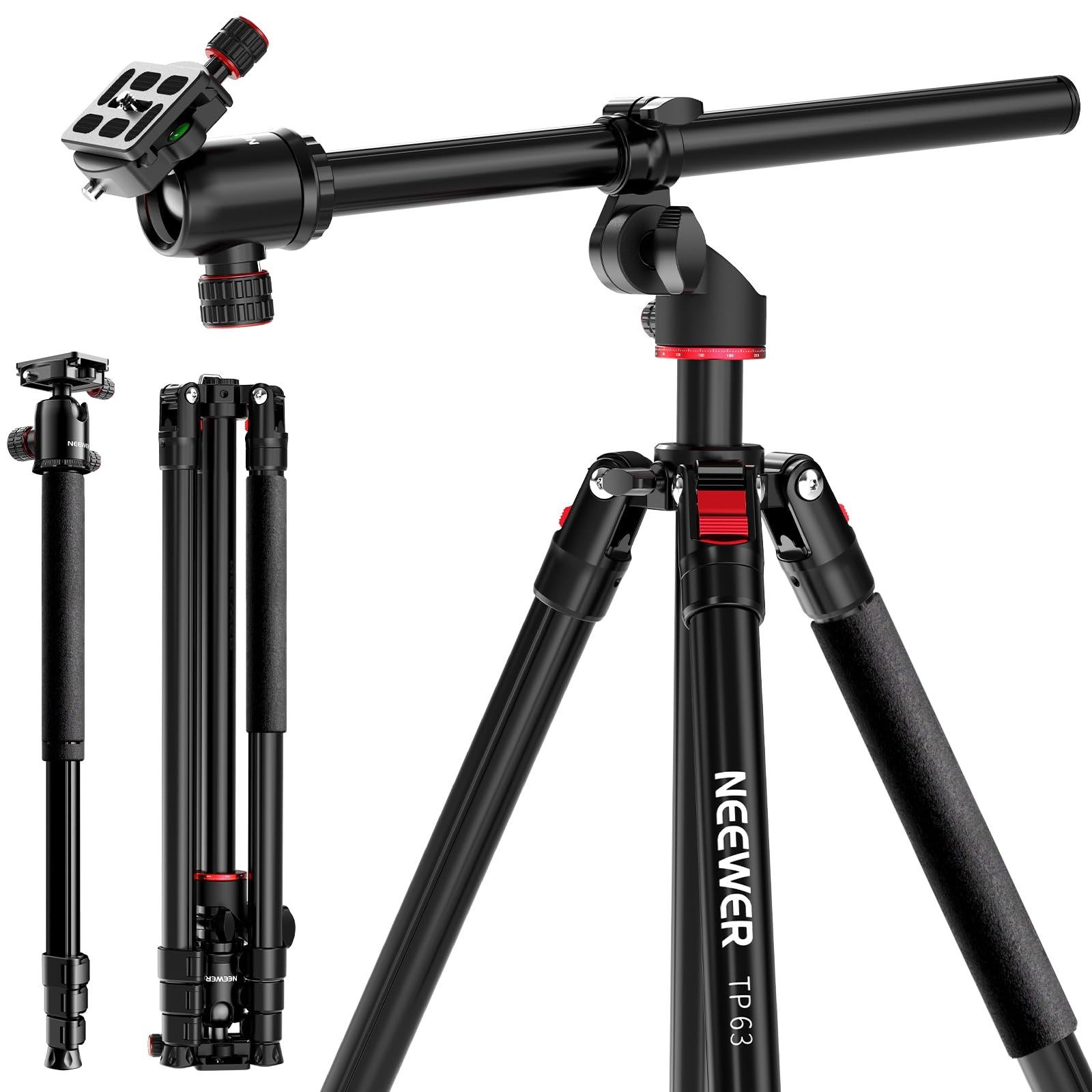 Neewer TP63 90 Inch Camera Tripod Monopod Aluminum Ball Head DSLR Video Stand