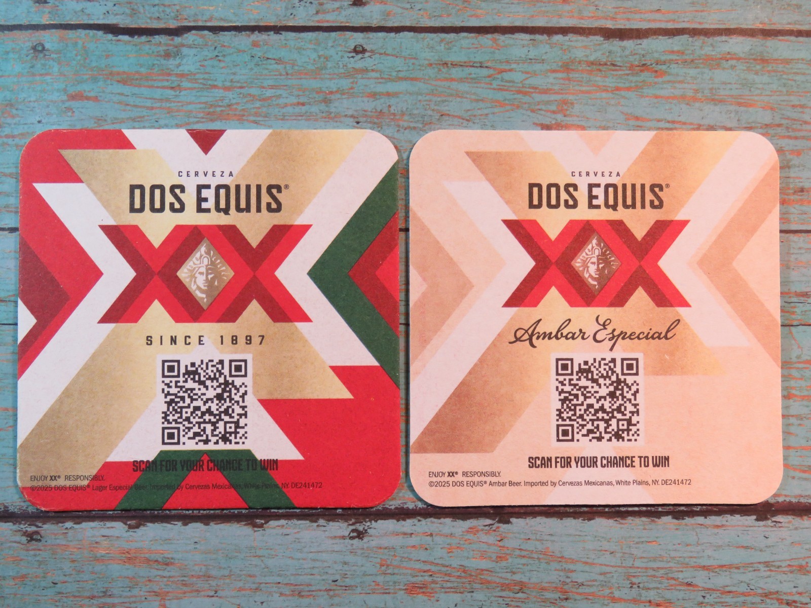 Beer Coaster: Heineken Mexico Brewery DOS EQUIS Ambar Cerveza; MEXICO Since 1897