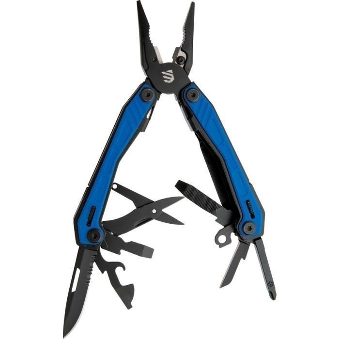 Blackhawk EDC Multi-Tool Black Stainless Steel Blue Zytel Handles - BHMT20BL