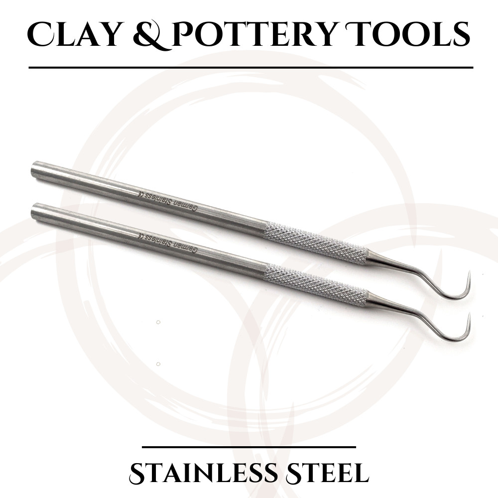 Clay & Pottery Artists Tool Hook Shaped Tips for Ceramics Sculpting & Detailing